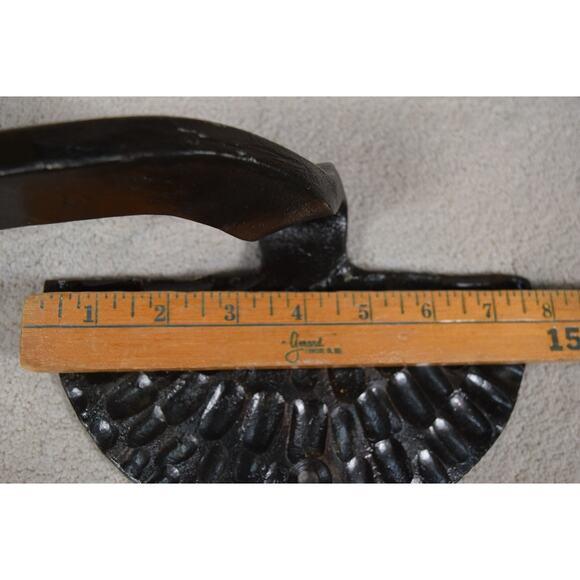 Heavy Rod Iron Door Handle/Towel Rod Handcrafted 22.5" Long 7# Dark Bronze Color - Picture 7 of 14